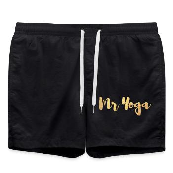 Mr. Yoga Partner Look Or Exclusif Couple Homme Homme - Short de bain - noir - Devant - AI Model Male 185 light (185cm)