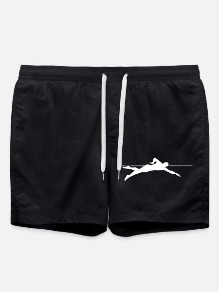 Dynamic Sprinter Line Graphics - Swim Trunks - black