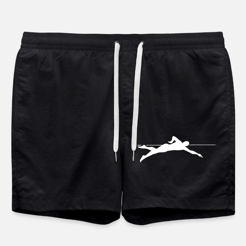 Dynamic Sprinter Line Graphics - Swim Trunks - black