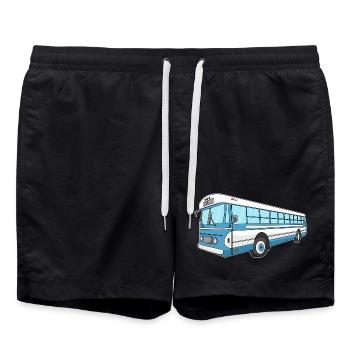 Bus - Badeshorts - Schwarz - Vorne - AI Model Male 185 light (185cm)