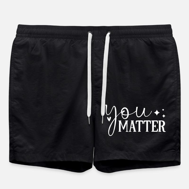 Conception de citation manuscrite inspirante - Short de bain - noir