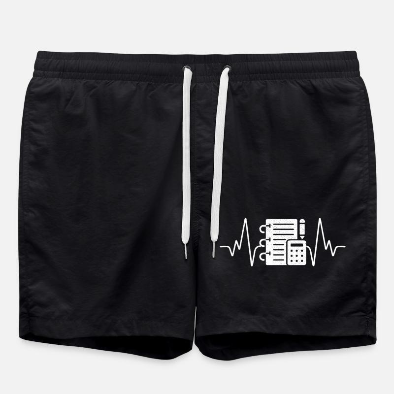 accountant database vintage - Badeshorts - Schwarz