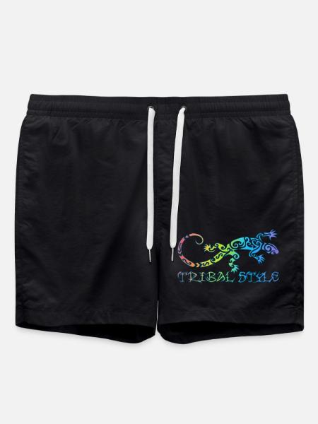 Polynesian rainbow lizard - Swim Trunks - black