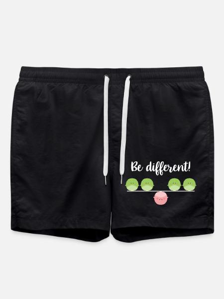 Be different! Sei einfach anders! - Badeshorts - Schwarz