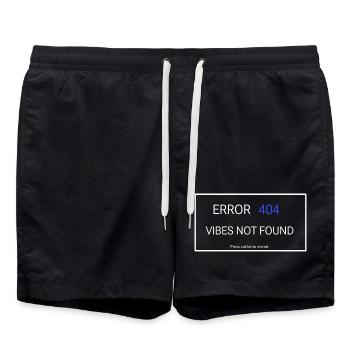Vibes not found - Swim Trunks - black - Front - AI Model Male 185 light (185cm)