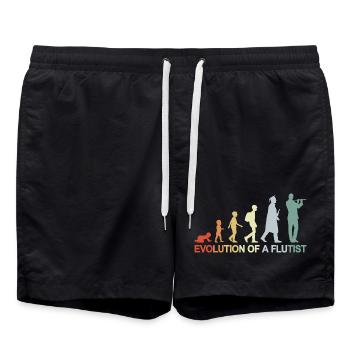 Vintage Flute Evolution - Swim Trunks - black - Front - AI Model Male 185 light (185cm)