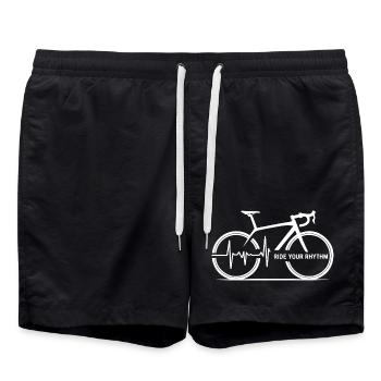 Ride Your Rhythm Bike Heartbeat - Swim Trunks - black - Front - AI Model Male 185 light (185cm)