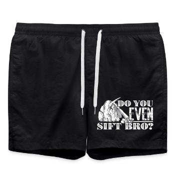 Archaeologist Do You Even Sift Bro - Swim Trunks - black - Front - AI Model Male 185 light (185cm)