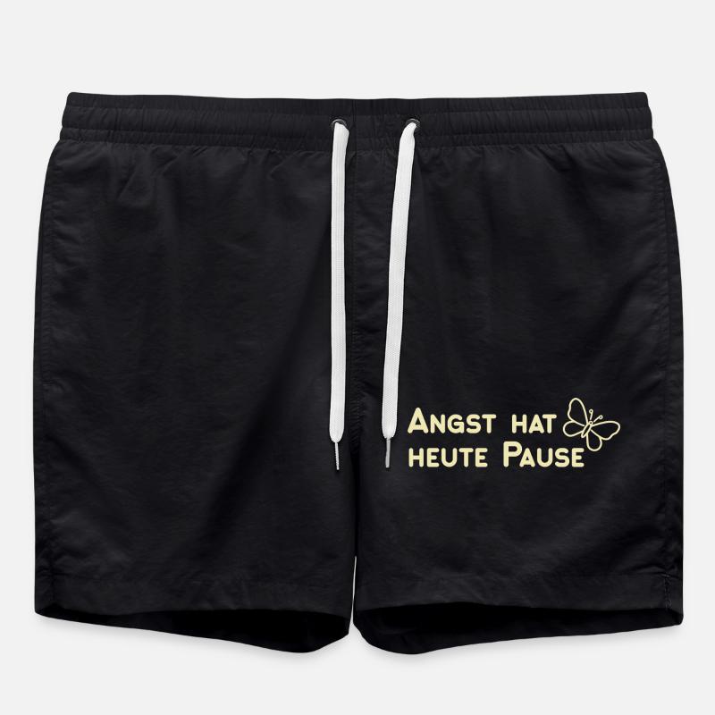 Angst hat heute Pause - Badeshorts - Schwarz