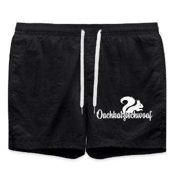Oachkatzlschwoaf - Swim Trunks - black - Front - AI Model Male 185 light (185cm)