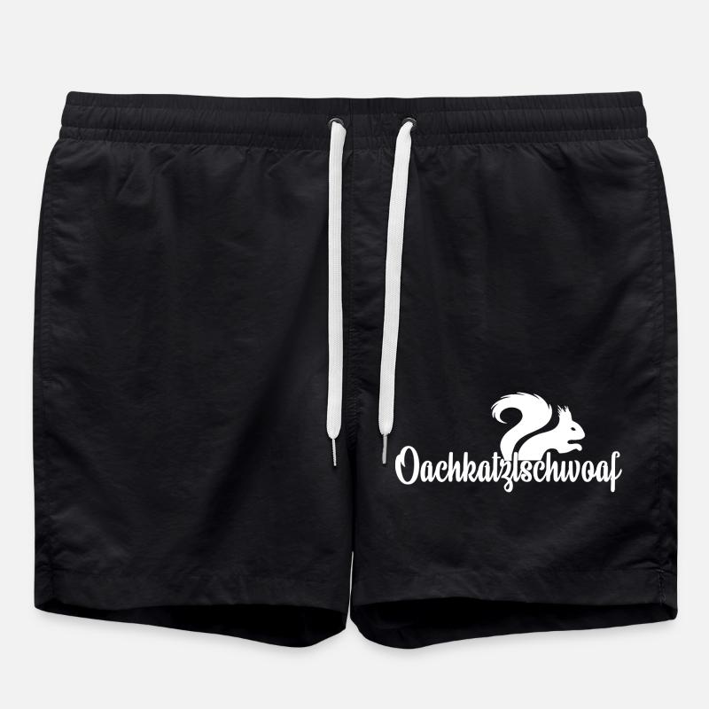 Oachkatzlschwoaf - Swim Trunks - black