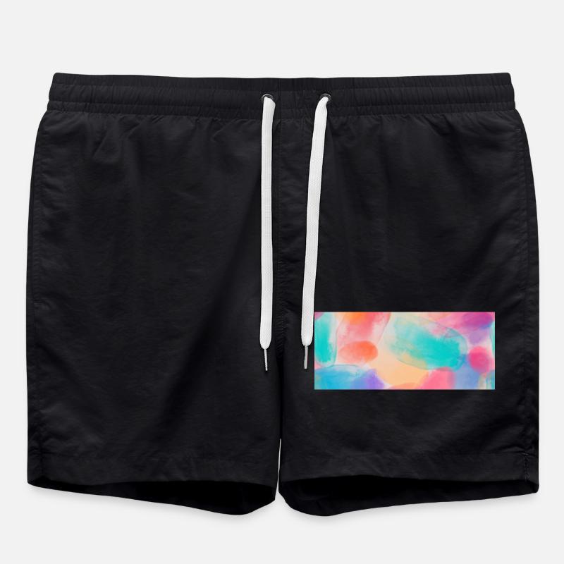 Couleurs vibrantes de l’aquarelle - Short de bain - noir
