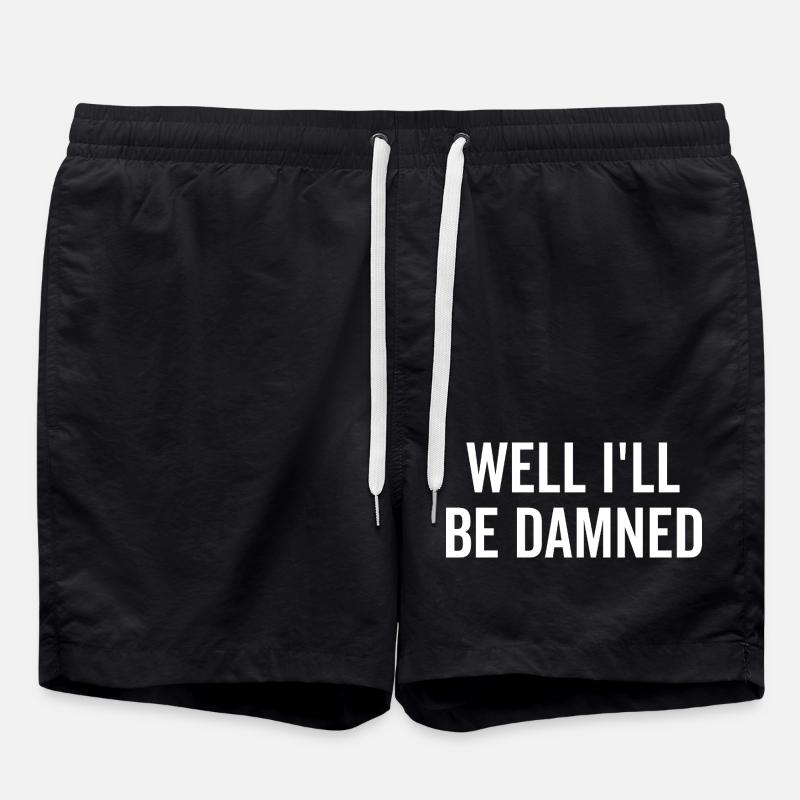 Eh bien, je serai damné - Short de bain - noir