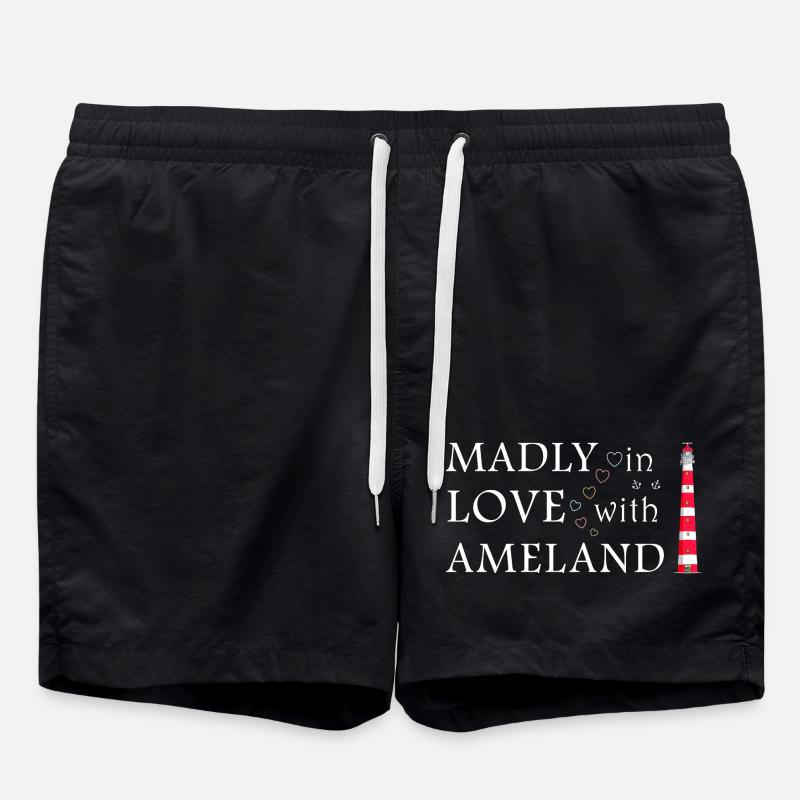 Ameland, Follement amoureux, Pays-Bas - Short de bain - noir