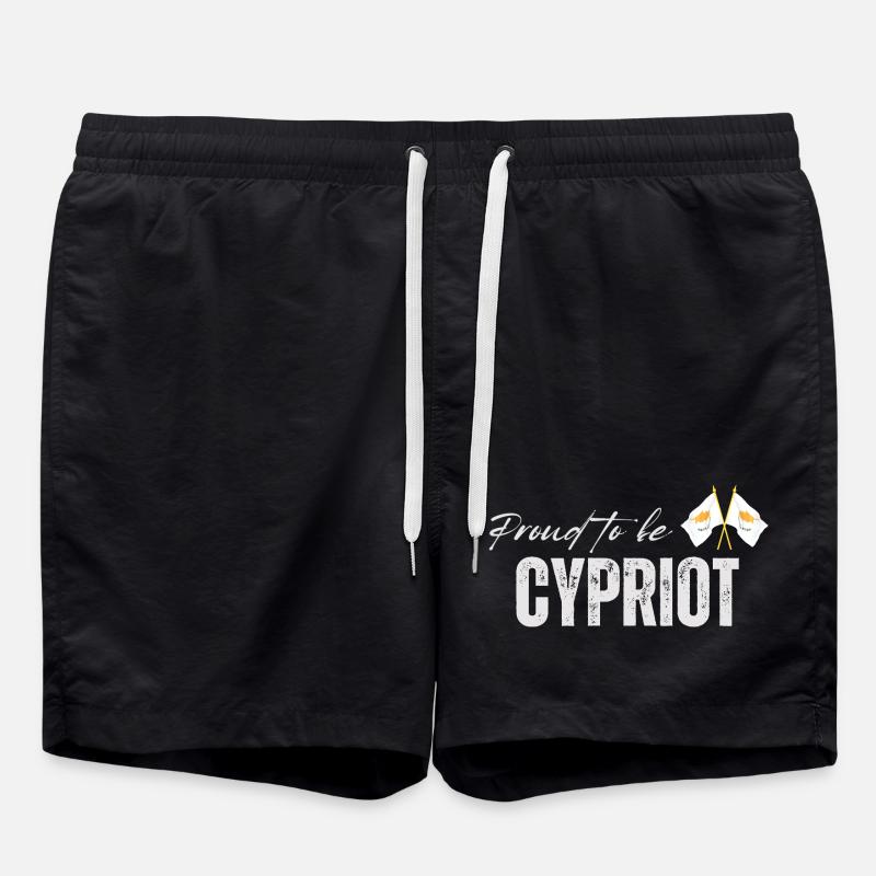 Cyprus flag, Cypriot pride - Swim Trunks - black