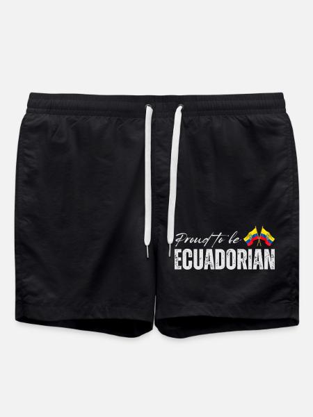 Fierté équatorienne, drapeau équatorien - Short de bain - noir