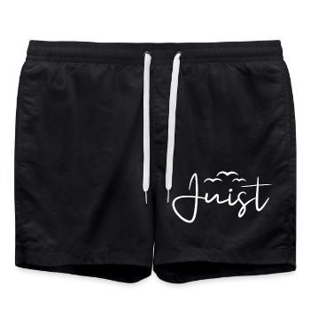 Juist Möwen Nordsee Insel - Badeshorts - Schwarz - Vorne - AI Model Male 185 light (185cm)