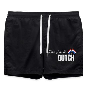 J’adore les Pays-Bas, fierté néerlandaise - Short de bain - noir - Devant - AI Model Male 185 light (185cm)