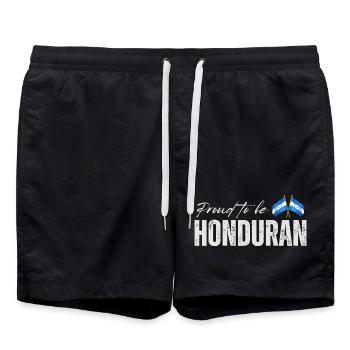 Fierté hondurienne, j’adore le Honduras - Short de bain - noir - Devant - AI Model Male 185 light (185cm)