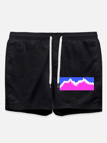 Mountains - Swim Trunks - black