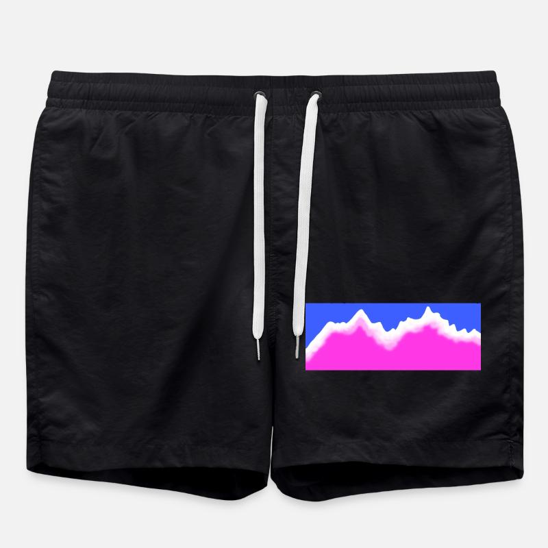 Mountains - Swim Trunks - black