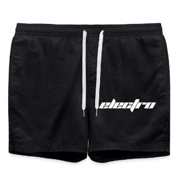 Conception de logo de musique électro - Short de bain - noir - Devant - AI Model Male 185 light (185cm)