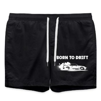 Energisches Drift-Autorennen - Badeshorts - Schwarz - Vorne - AI Model Male 185 light (185cm)