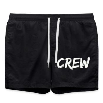 crew - Badeshorts - Schwarz - Vorne - AI Model Male 185 light (185cm)