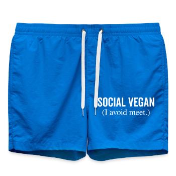 Sozial Vegan Ich Vermeide Treffen - Badeshorts - Cobalt blue - Vorne
