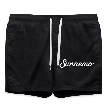 Sunnemo blanc - Short de bain - noir - Devant - AI Model Male 185 light (185cm)