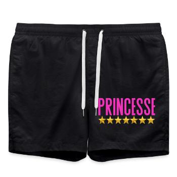 T shirt Princesse Étoilée Rose - Short de bain - noir - Devant - AI Model Male 185 light (185cm)