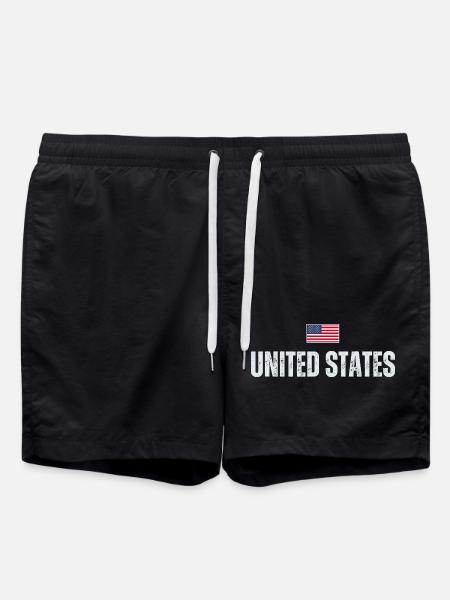 U.S. flag, American patriot - Swim Trunks - black