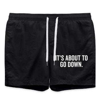 Il est sur le point de tomber - Short de bain - noir - Devant - AI Model Male 185 light (185cm)