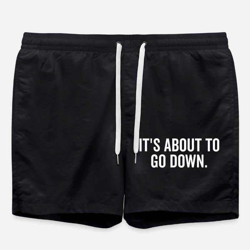It’s About to Go Down - Swim Trunks - black