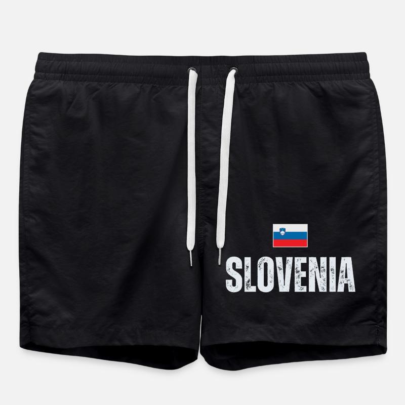 Drapeau slovène, patriote slovène - Short de bain - noir