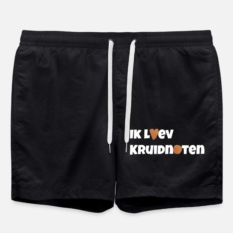Ich liebe kruidnoten - Badeshorts - Schwarz