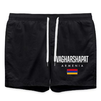 Vagharshapat Armenia - Swim Trunks - black - Front - AI Model Male 185 light (185cm)