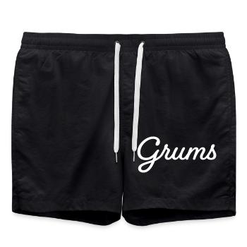 Grums blanc - Short de bain - noir - Devant - AI Model Male 185 light (185cm)