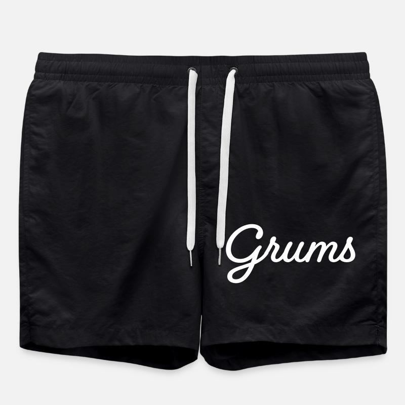 Grums weiß - Badeshorts - Schwarz