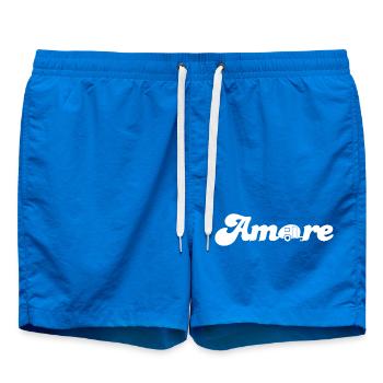 Amore Caravan Love Cool Quotes Camping Italy - Swim Trunks - cobalt blue - Front