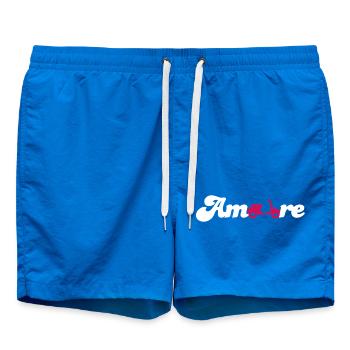 Amore Love Love Italy Fan Roller Police Cursive - Short de bain - cobalt blue - Devant