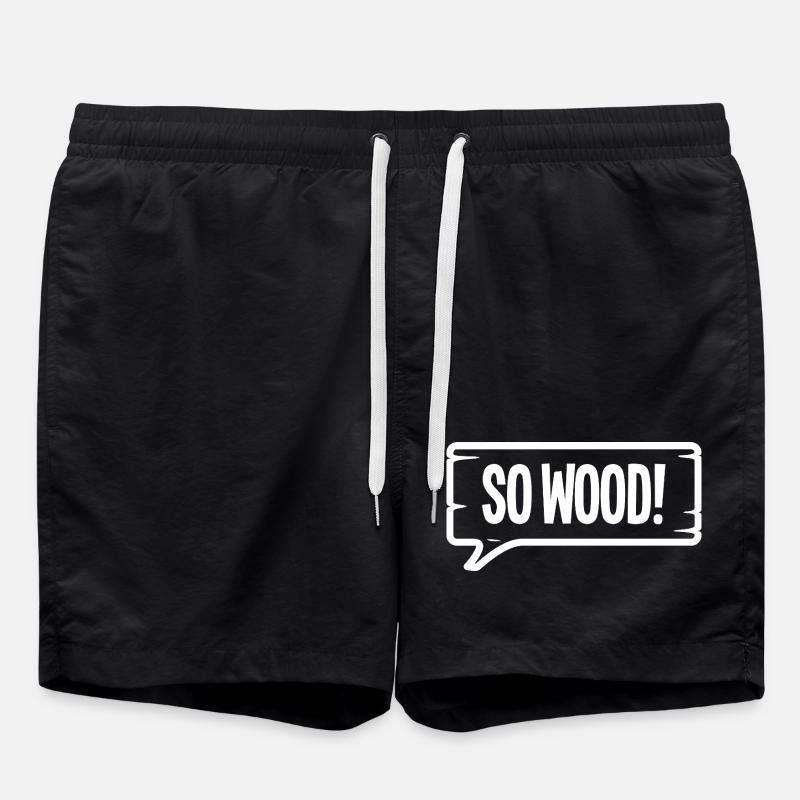SO WOOD! - Badeshorts - Schwarz