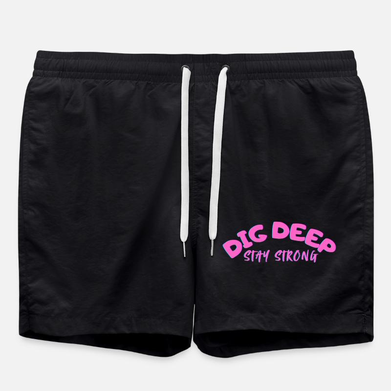 Creusez profondément Restez fort - Short de bain - noir