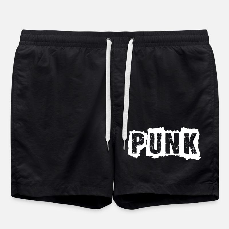 Punk logo Urban design - Swim Trunks - black