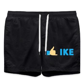 Helles natürliches Muster für T-Shirts und Kleidung - Badeshorts - Schwarz - Vorne - AI Model Male 185 light (185cm)