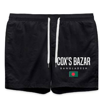 Cox's Bazar Bangladesh - Swim Trunks - black - Front - AI Model Male 185 light (185cm)