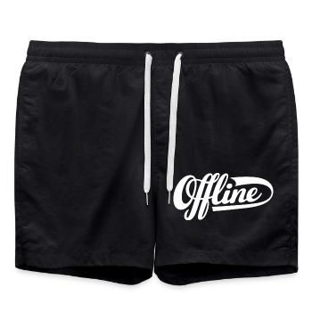 Offline Statement - Badeshorts - Schwarz - Vorne - AI Model Male 185 light (185cm)