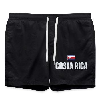 I love Costa Rica, Costa Rica Flagge - Badeshorts - Schwarz - Vorne - AI Model Male 185 light (185cm)