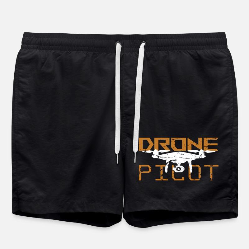 Drone, Pilot, Drone Pilot - Swim Trunks - black
