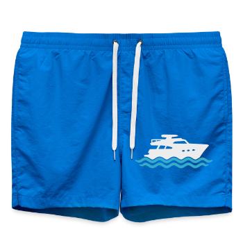 Yacht Silhouette Bateau à moteur - Short de bain - cobalt blue - Devant